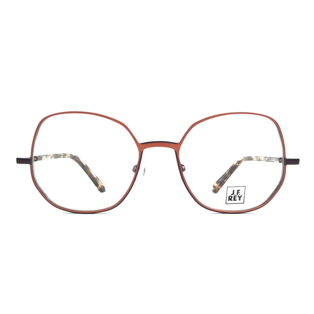 J. F. Rey Eyeglasses Frames JF3071 8398 Purple Red Tortoise Oversized 52-18-140